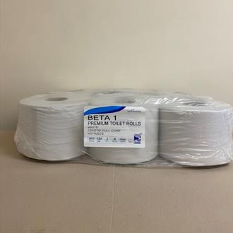 CENTRE PULL JUMBO TOILET ROLLS (6 ROLLS)