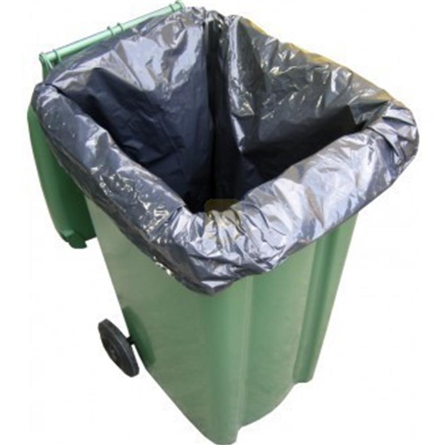 WHEELIE BIN LINER (200) - BLACK 30" x 46" x 54"