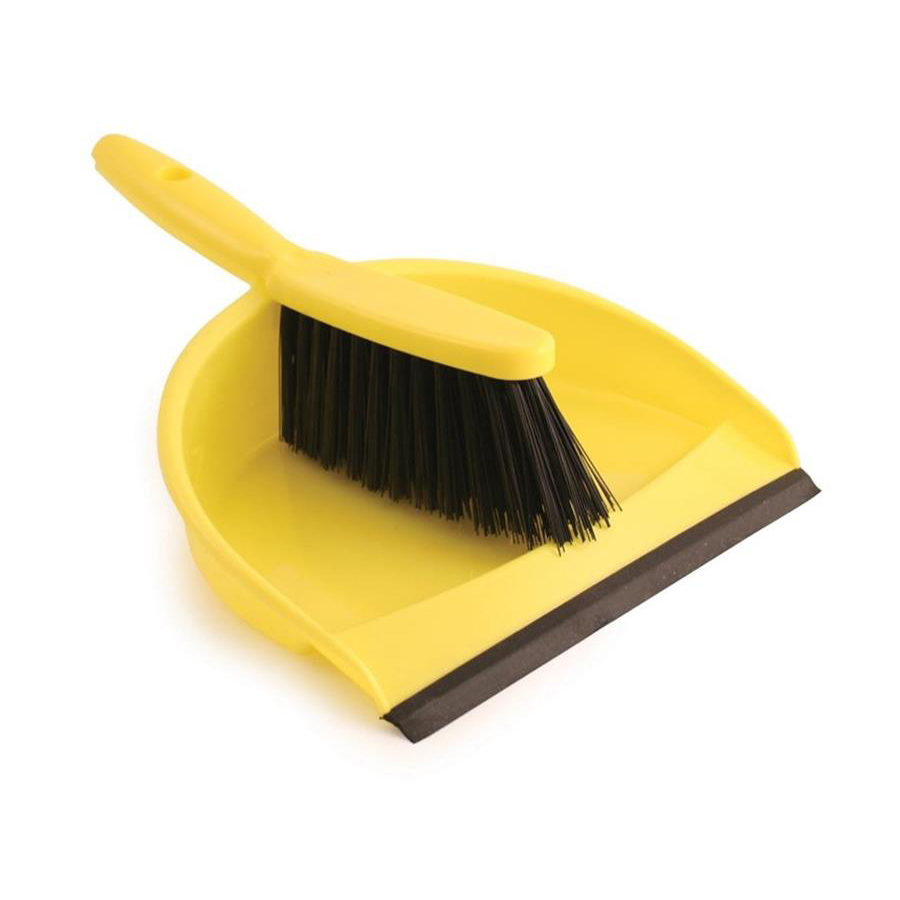 Dust Pan & Brush Set - Yellow