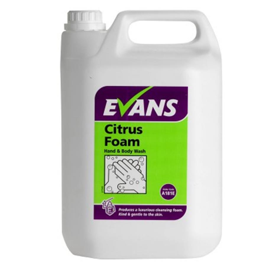 EVANS CITRUS FOAM SOAP 2 x 5LTR