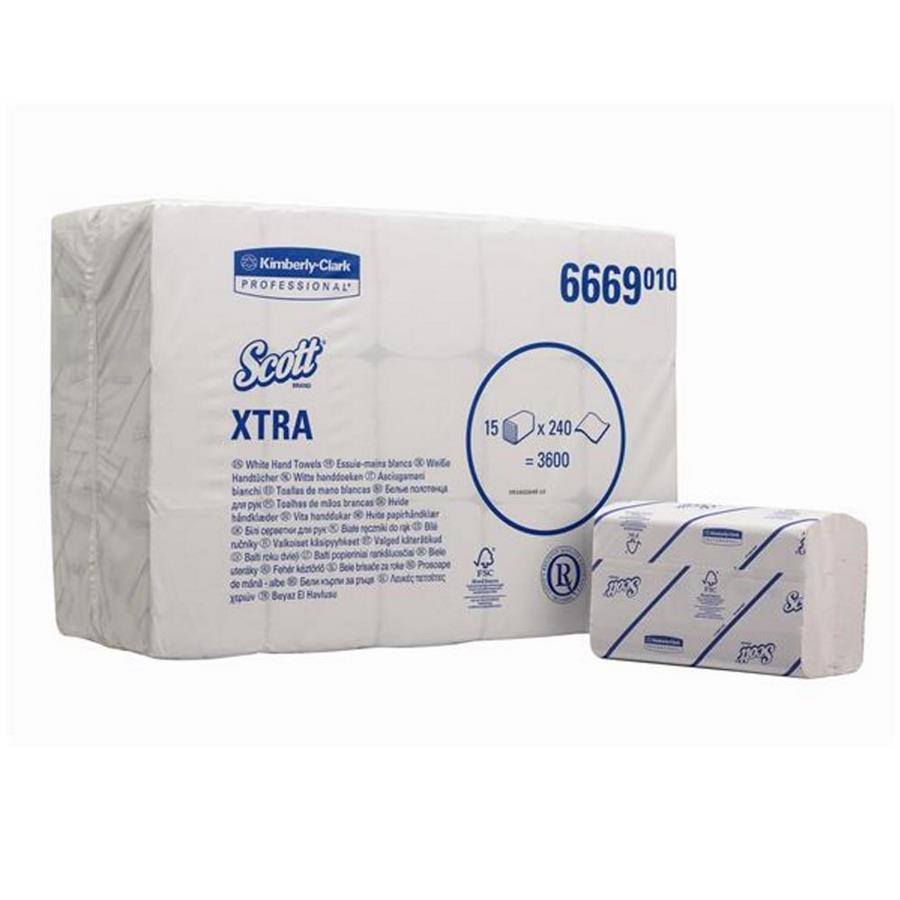 KC6669 SCOTT-XTRA INTERFOLD HAND TOWEL 1 PLY