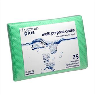 Optima Plus 200 Super Absorbent Cloth - Green pack x 25