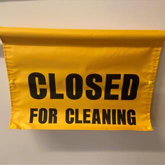 CLOSED FOR CLEANING DOOR SIGN