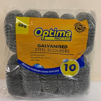 OPTIMA GALVANISED STEEL SCOURERS (10)