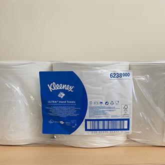 KC6238 KLEENEX ULTRA HAND TOWELS 6 X 180M WHITE 2 PLY