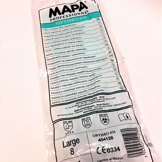 MAPA OPTIMO 454 HYPO ALLERGENIC GLOVES LARGE 1 PAIR